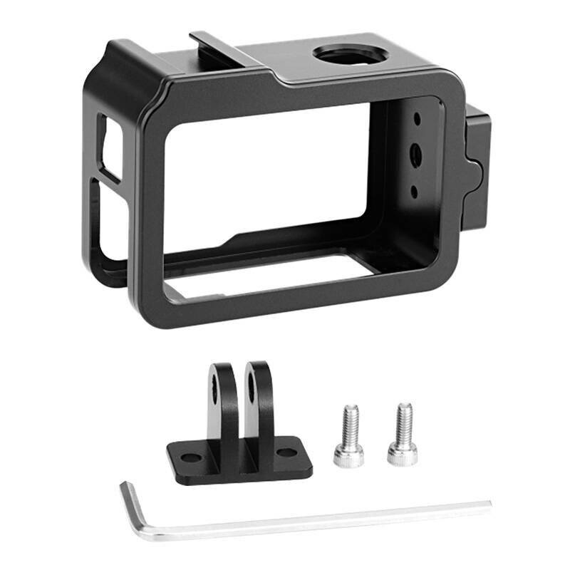 Puluz - PU928B - PULUZ Metallgehäuse für DJI Osmo Action 3/4 mit Cold-Shoe-Anschluss-0