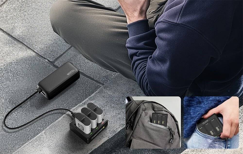 Preisbild für Ladegerät für 3 Akkus für GoPro HERO 13 Telesin (S0-BCG-12-TGP)