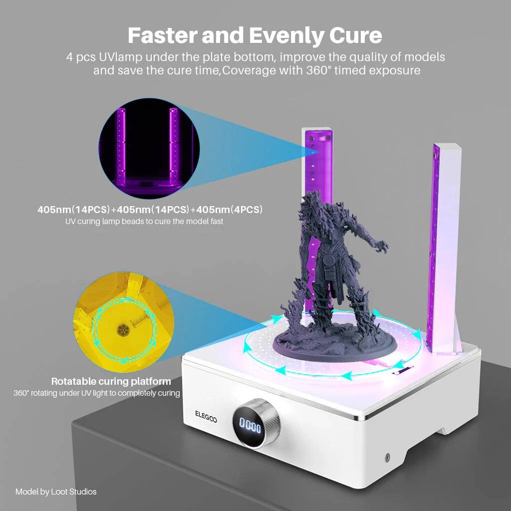 ELEGOO Mercury XS Wash & Cure Bundle, 3D-Druck Nachbearbeitungsstation, 7L Tank-4