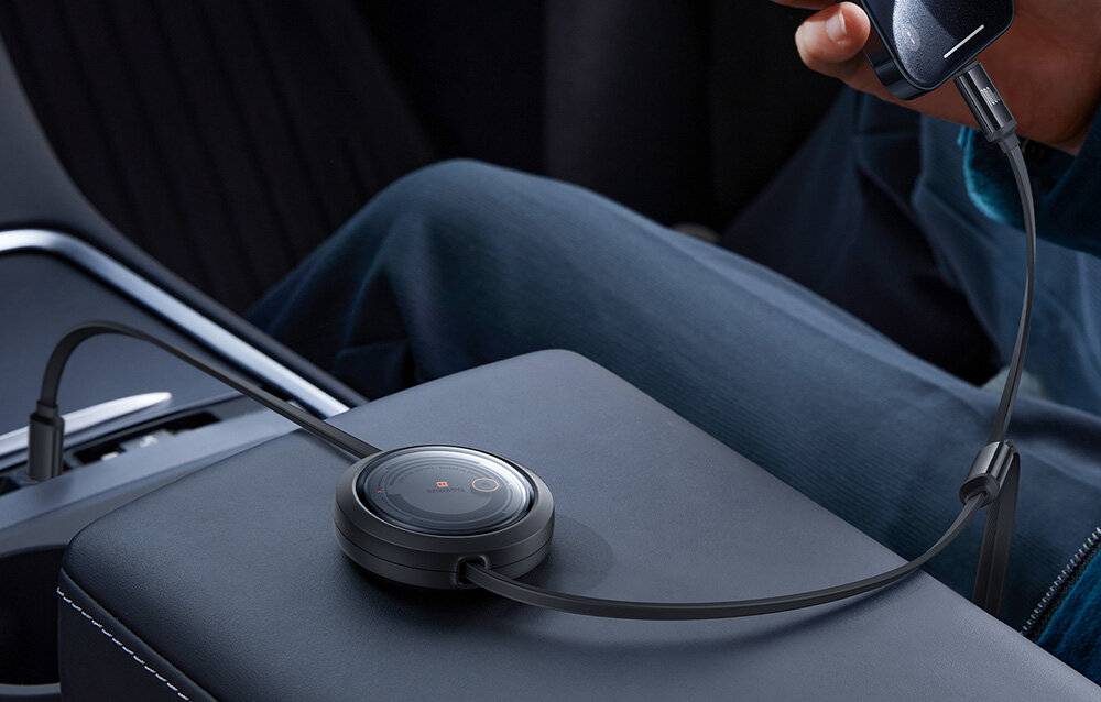 Preisbild für Schnellladekabel 3in1 Baseus Free2Draw USB-C zu USB-C/Blitz/Micro 100W, 1,1m (schwarz)