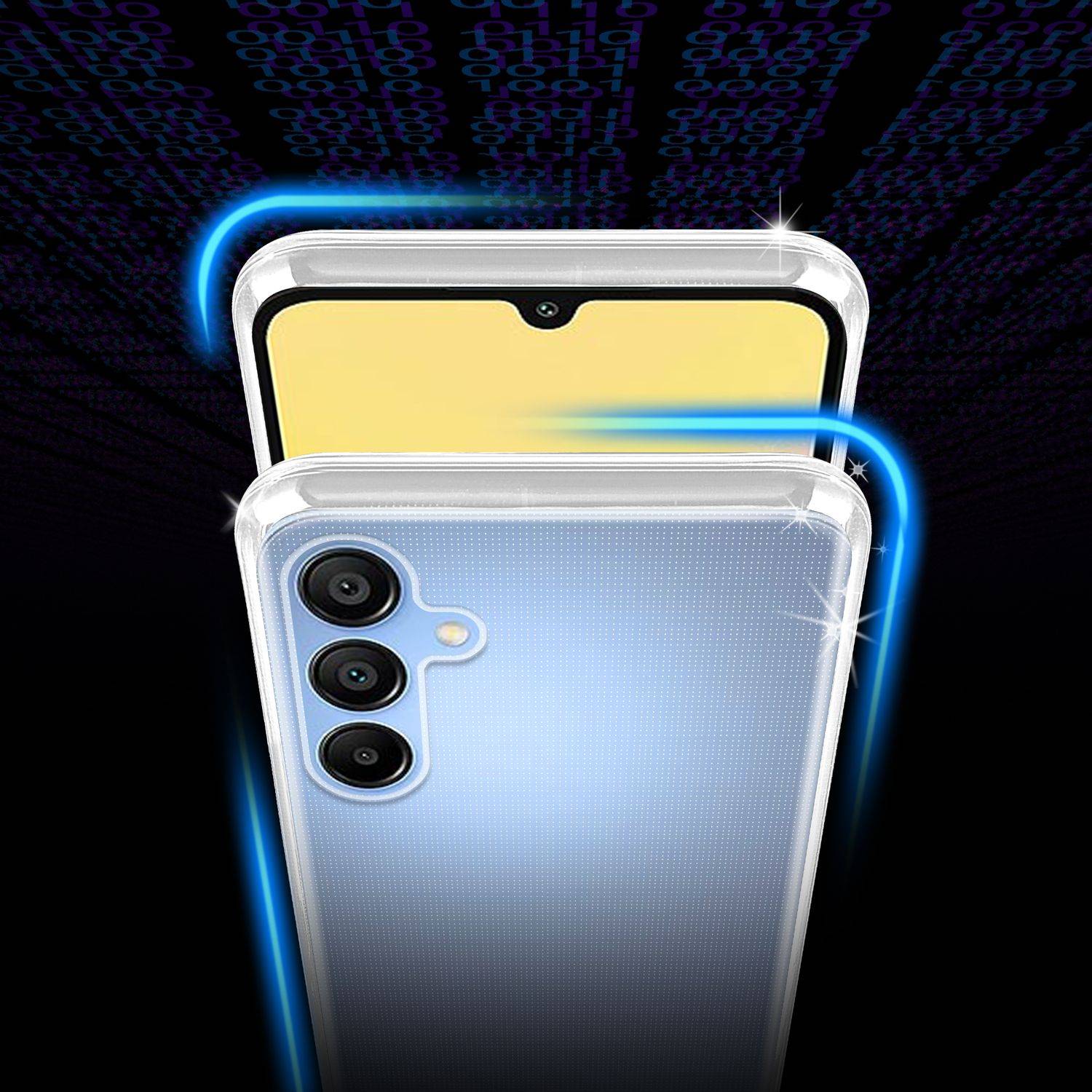 Cadorabo Hülle für Samsung Galaxy A16 Schutz Hülle in Transparent Schutzhülle TPU Silikon Cover Etui Case-2
