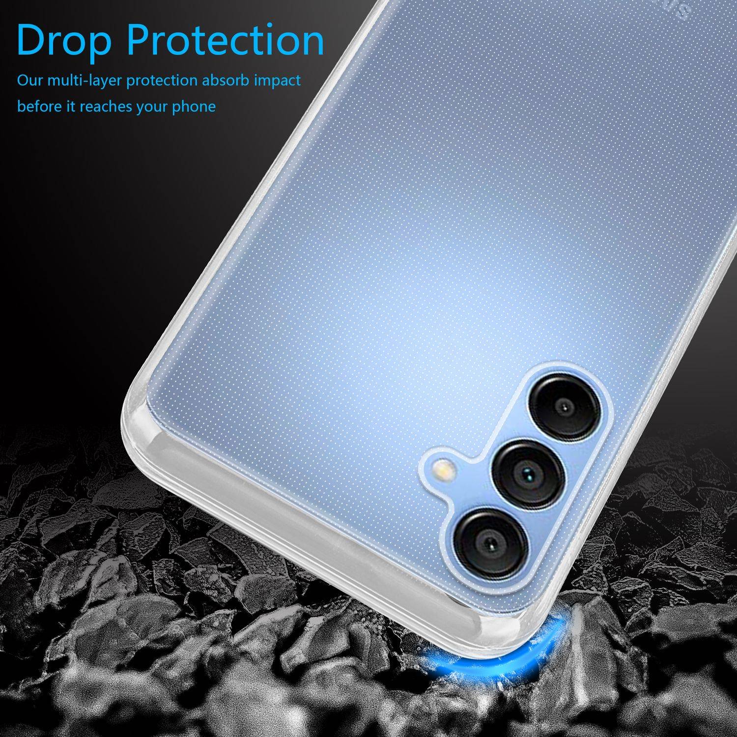 Cadorabo Hülle für Samsung Galaxy A16 Schutz Hülle in Transparent Schutzhülle TPU Silikon Cover Etui Case-3