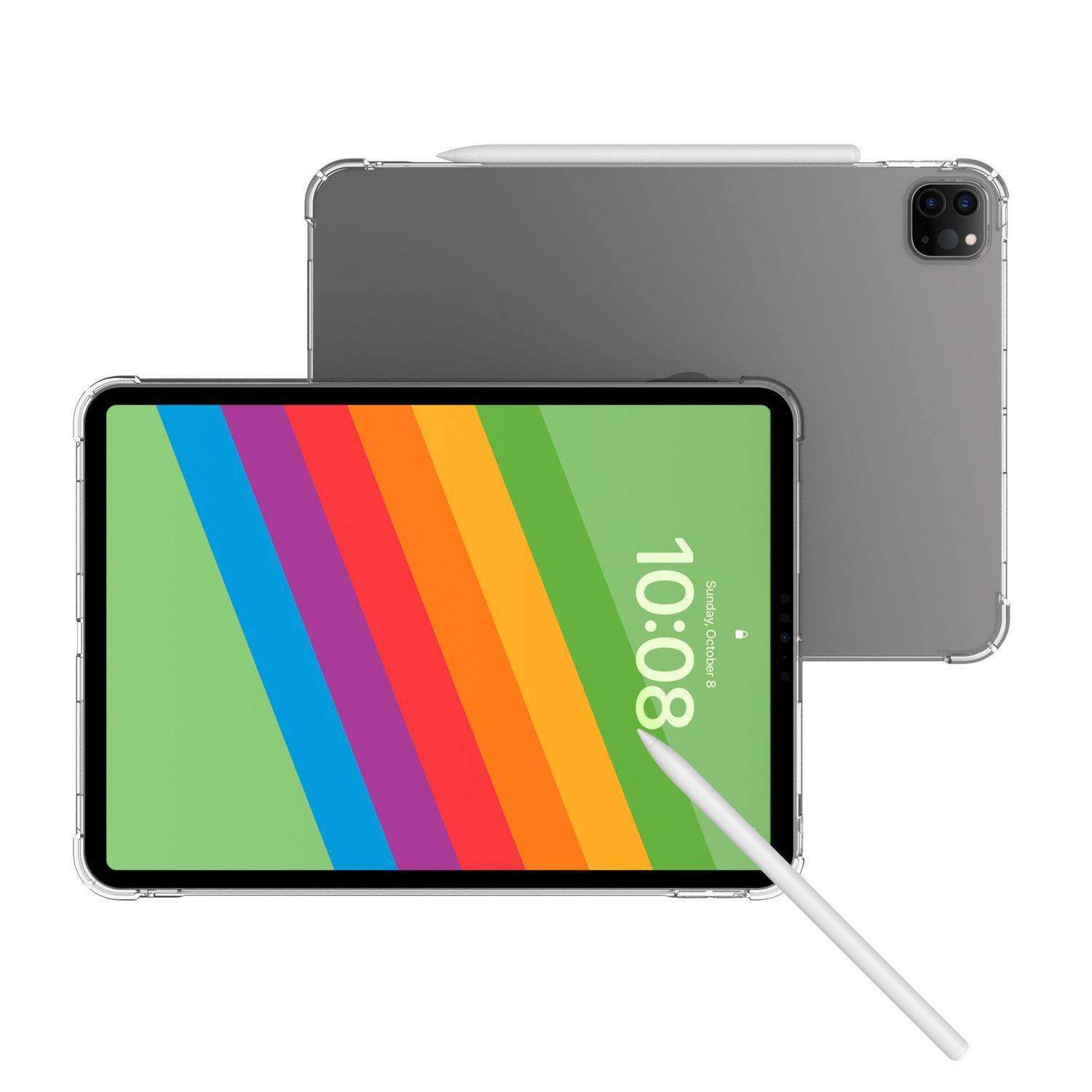 Cadorabo Hülle für Apple iPad 11 Pro 2024 Schutz Hülle in Transparent Schutzhülle TPU Silikon Cover Etui Case-4