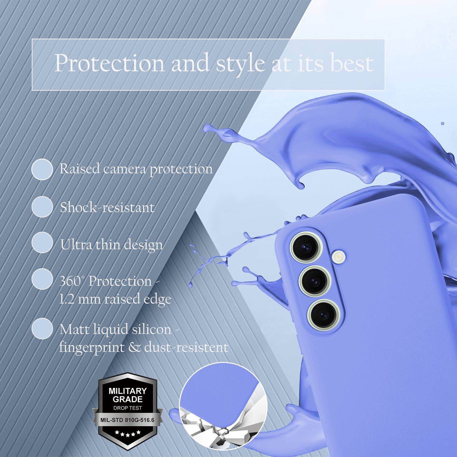 Cadorabo Schutzhülle für Samsung Galaxy S24 FE Hülle in Lila Handyhülle Case Cover TPU Etui-1