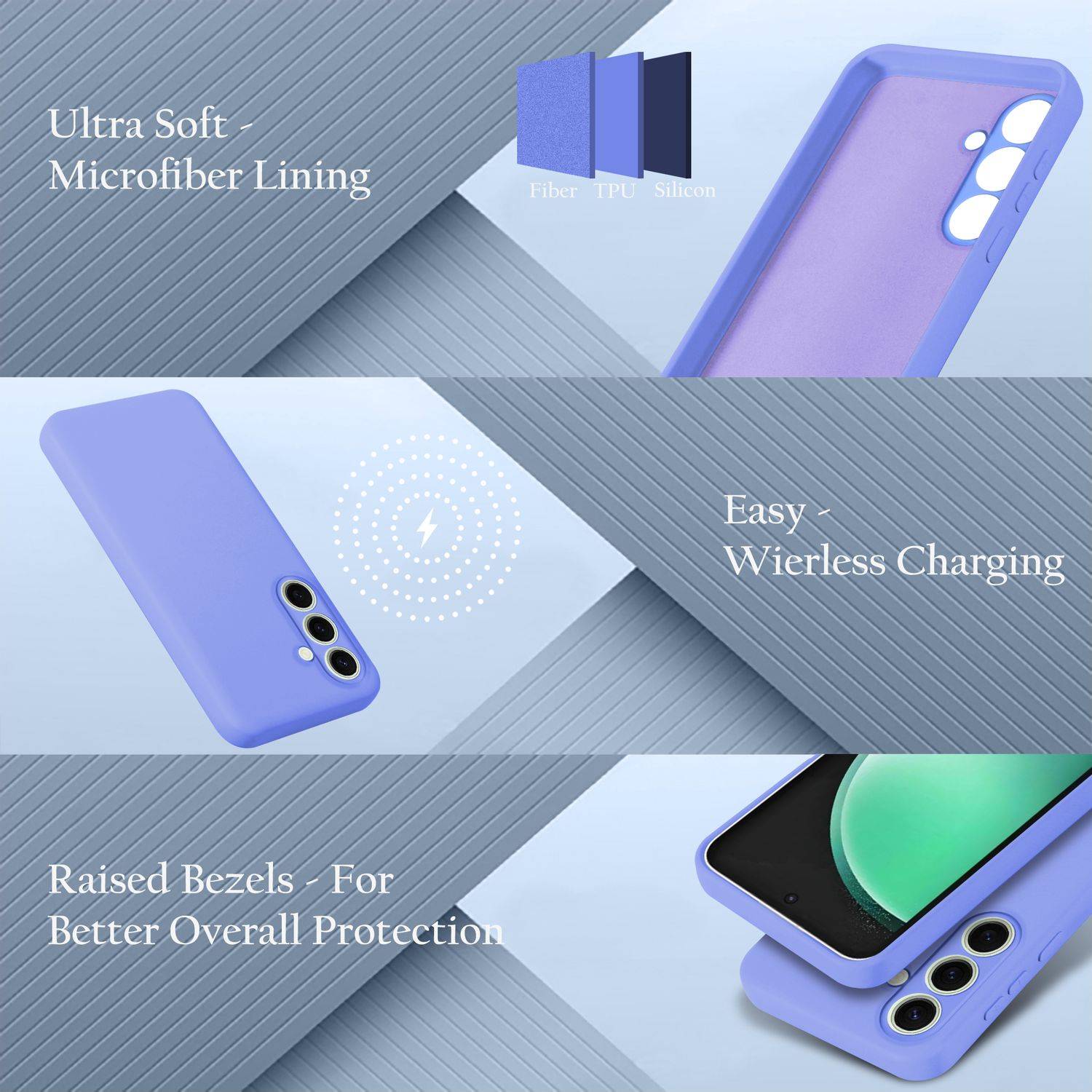 Cadorabo Schutzhülle für Samsung Galaxy S24 FE Hülle in Lila Handyhülle Case Cover TPU Etui-3