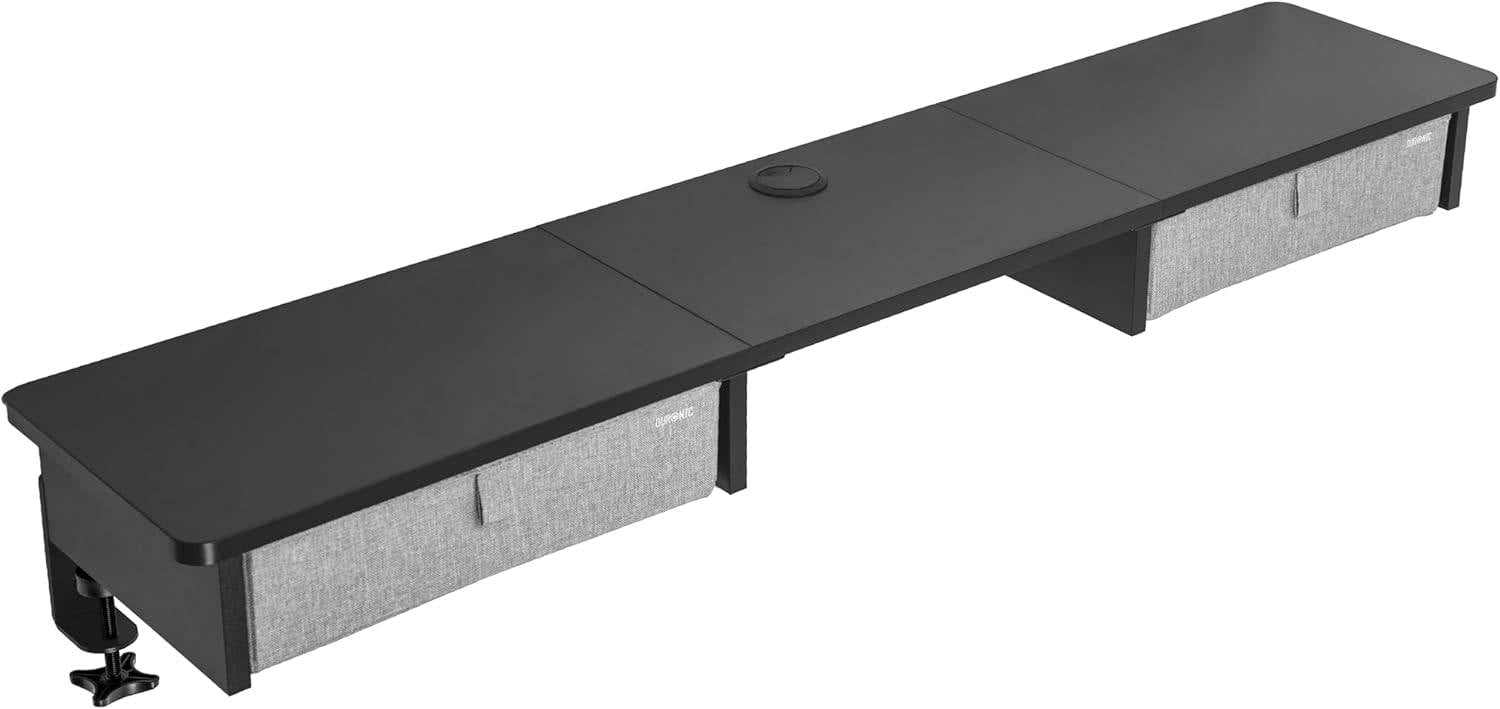 Duronic DD3 BK Monitorständer Schreibtischregal für 2 Monitore Gaming Office-0