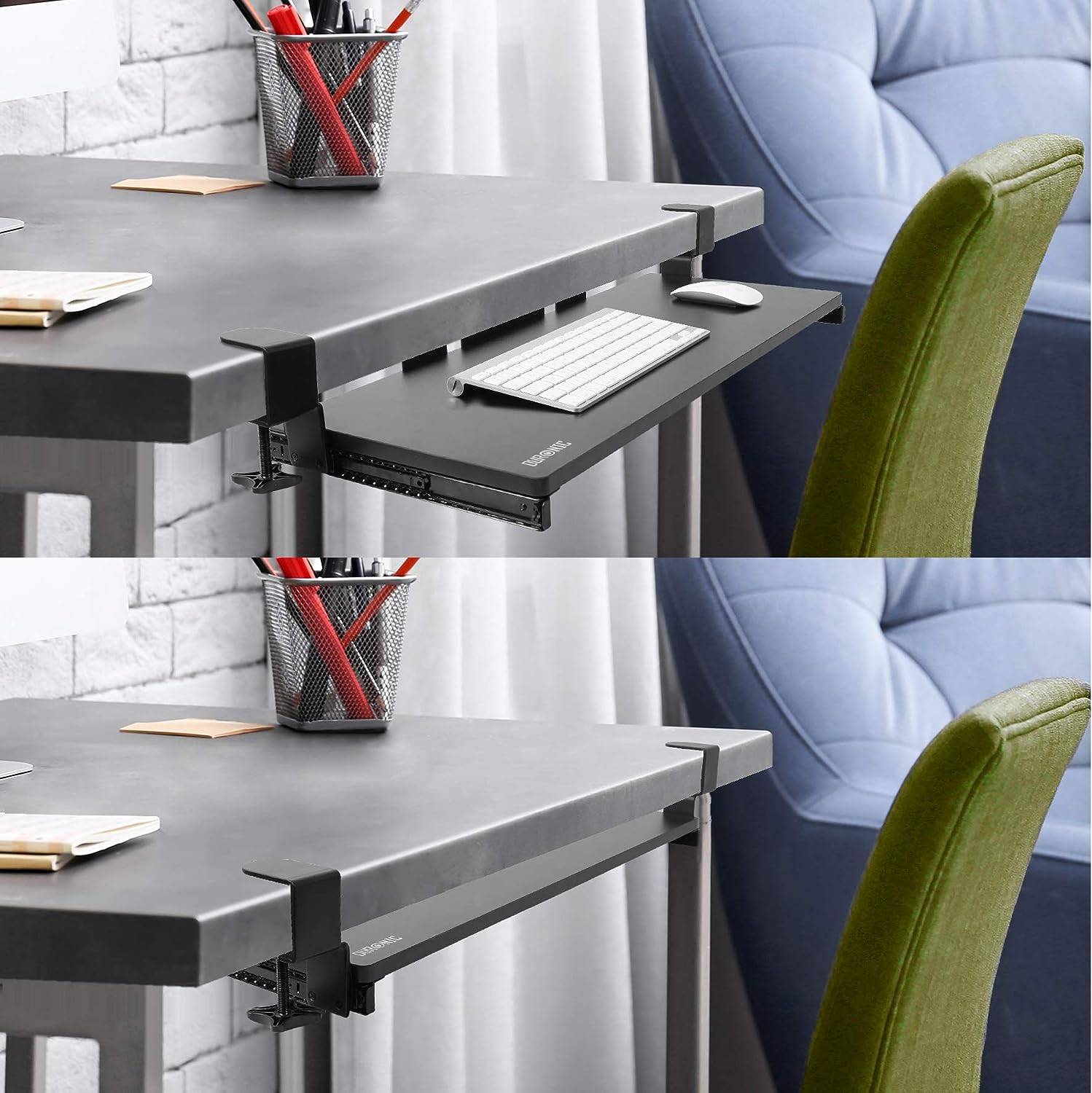 Duronic DKTPX2 Tastaturablage ergonomisch Schreibtisch Schublade ausziehbar-3