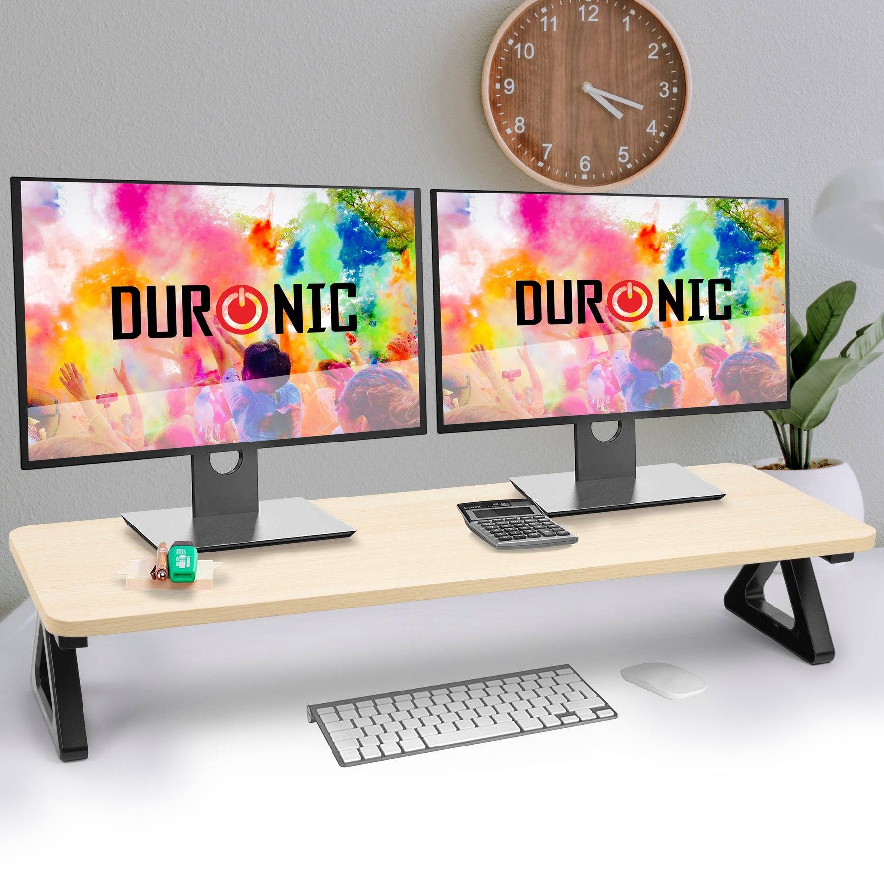 Duronic DM06-2 NL Monitorständer, Schreibtischaufsatz Erhöhung Bildschirmständer-4