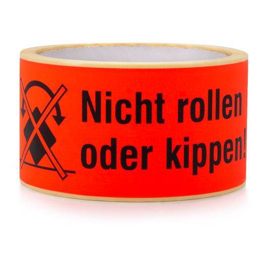 Paketaufkleber "Nicht rollen oder kippen!", auf Rolle, 135 x 50 mm, rot-2