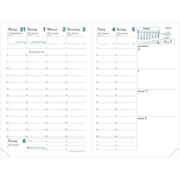 Kalender Geschäftbus 10x15cm Club beige 2027-1