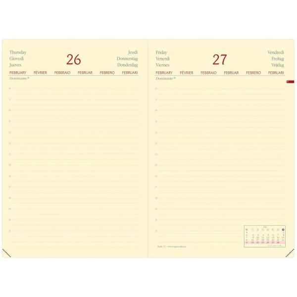 Buchkalender Daily 17 12x17cm Silk türkis 2027-1