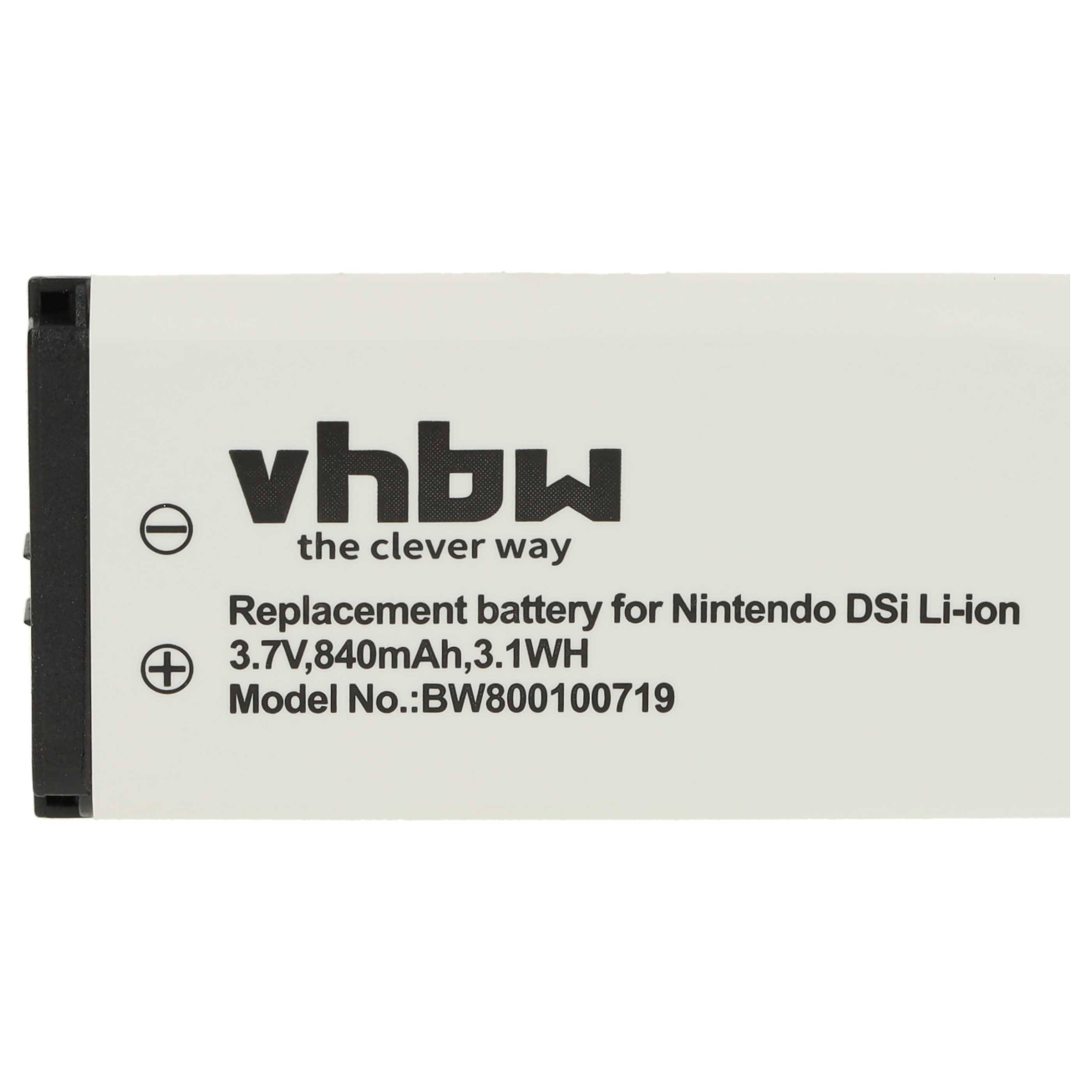 vhbw 2x Akku kompatibel mit Nintendo NDSi | DSi Spielekonsole (840 mAh, 3,7 V, Li-Ion)-3