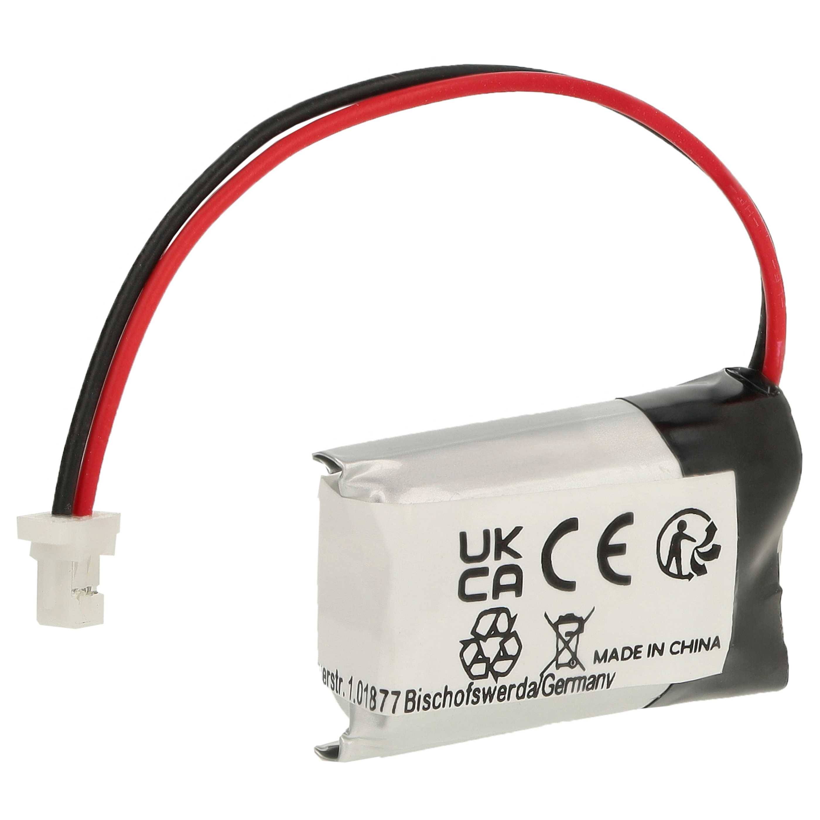 vhbw Akku kompatibel mit Sturmkind DR!FT Modellbau (150mAh, 3,7V, Li-Polymer, Schwarz Silber, 15 x 19 x 8 mm, SH1.0-2P-1