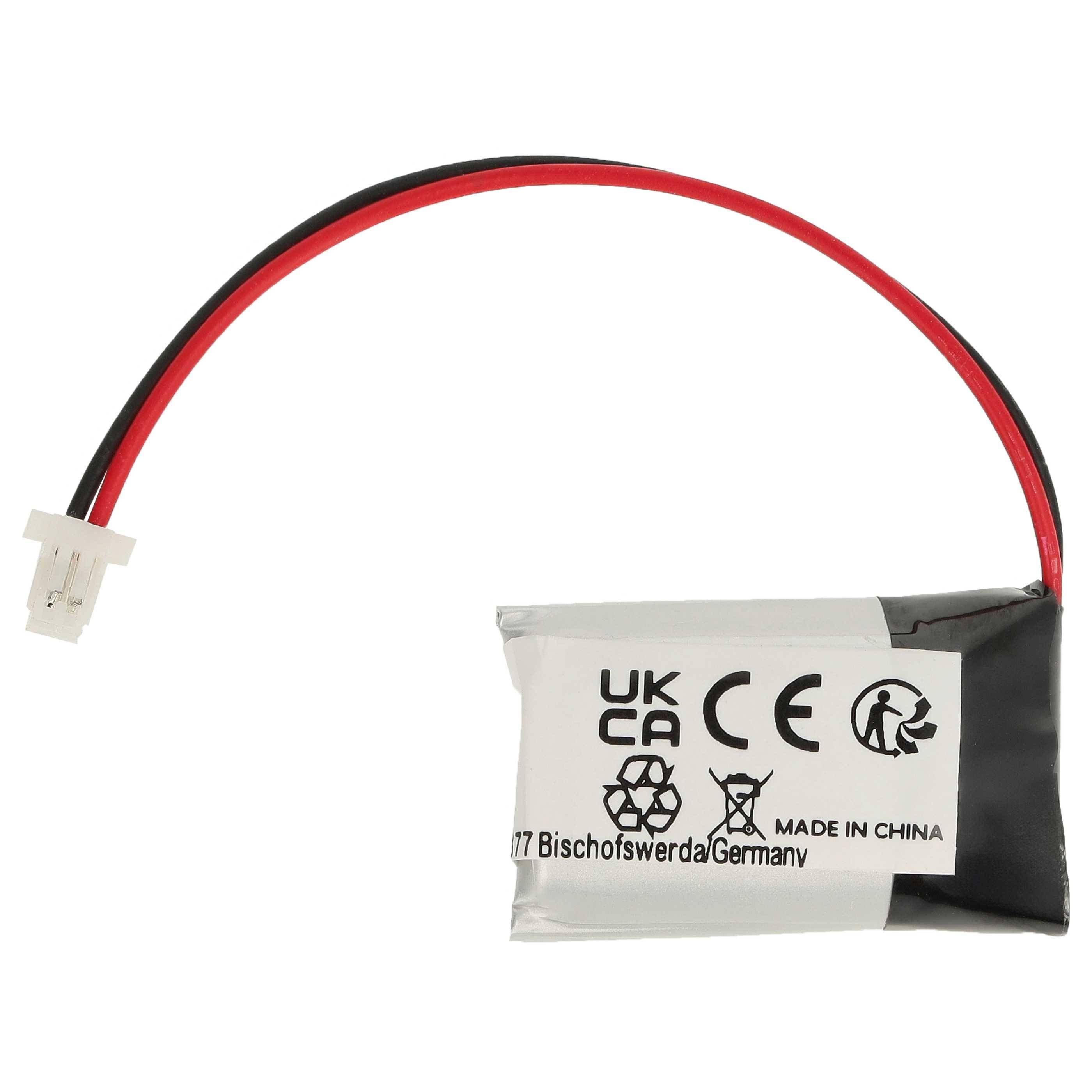 vhbw Akku kompatibel mit Sturmkind DR!FT Modellbau (150mAh, 3,7V, Li-Polymer, Schwarz Silber, 15 x 19 x 8 mm, SH1.0-2P-2