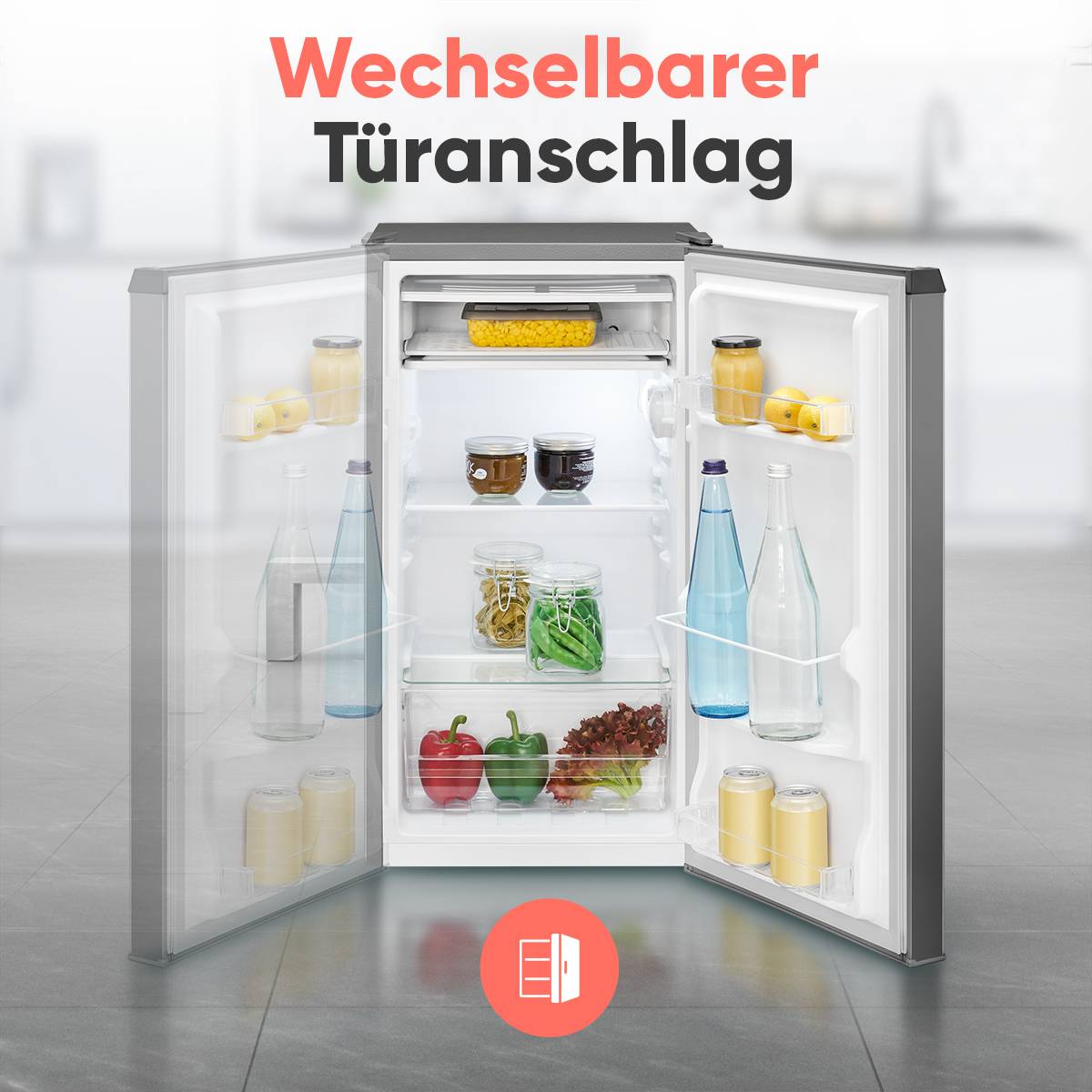Bomann KS 7257 Kühlschrank EEK: E (A - G) 83 l Standgerät Graphit-4