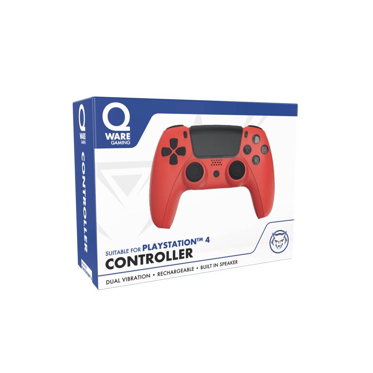 Qware Wireless Controller kompatibel mit PlayStation 4  Bluetooth & USB-C Verbindung Rot-2