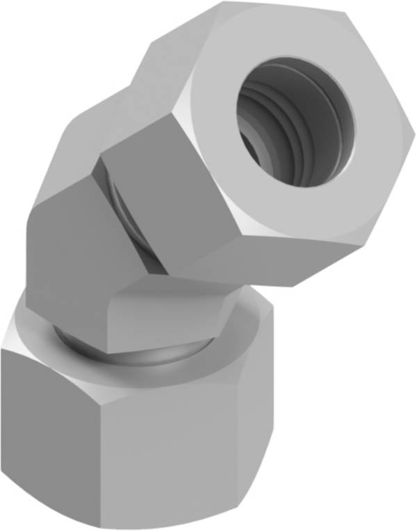 STASTO C-EV06S, Einstellbarer Winkelverschraubung 45° Serie C-EV, Stahl verzinkt, Typ 6-S