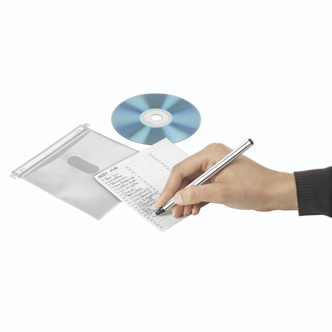hama 00051176 CD/DVD Doppel-Schutzhüllen, 50er-Pack, Weiß-0
