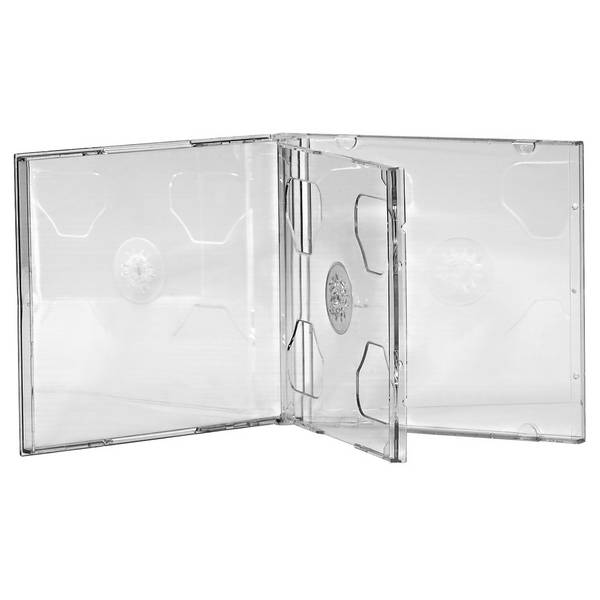 hama 00044752 CD-Doppel-Leerhülle Standard, 5er-Pack, Transparent