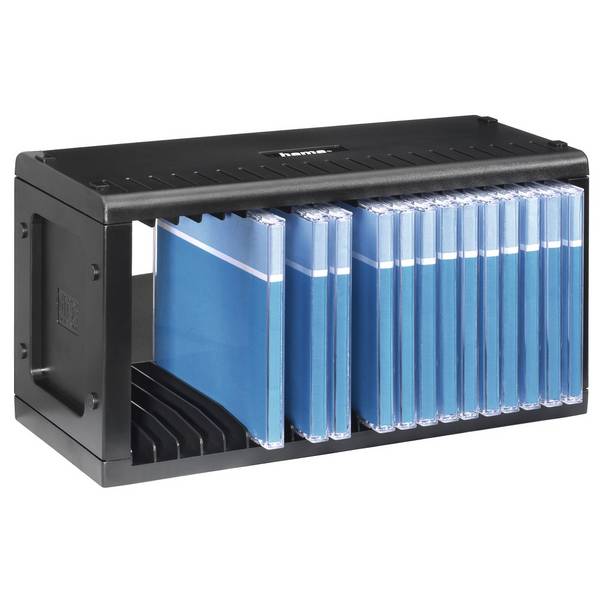 hama 00048010 CD-Rack 20, Schwarz