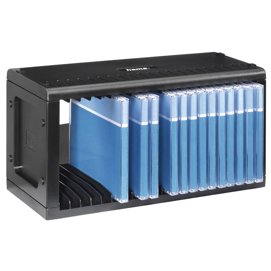 hama 00048010 CD-Rack 20, Schwarz-0