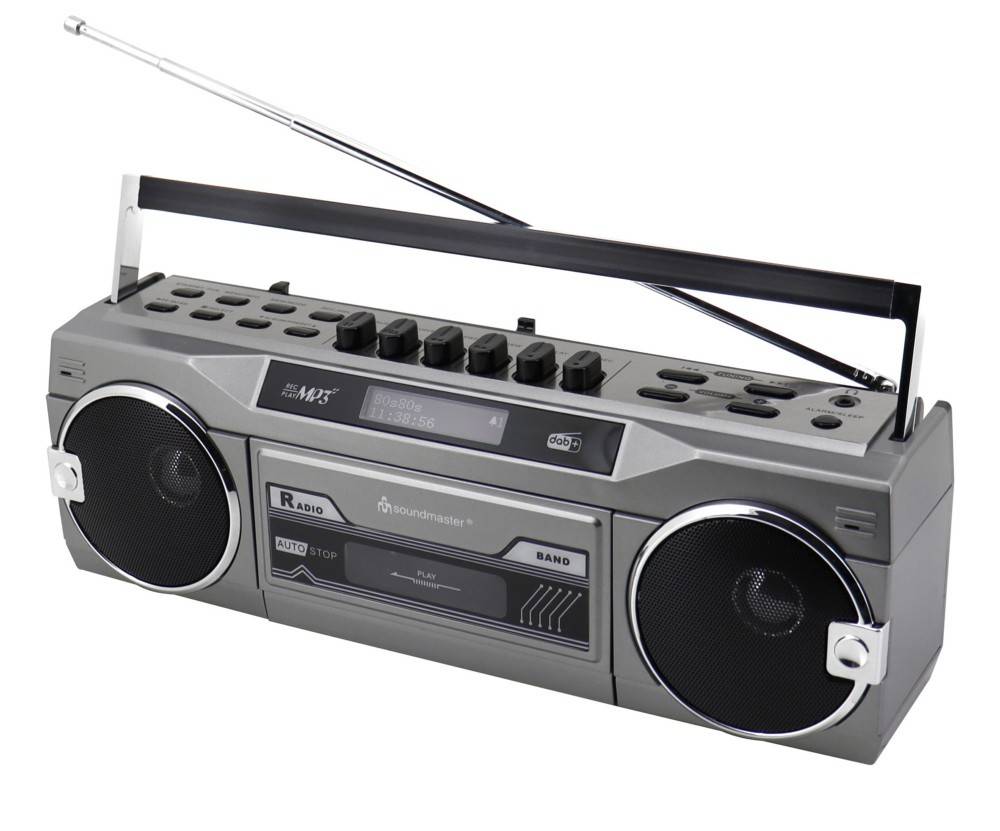 Soundmaster SRR80TI, 3 W, DAB+, FM, LCD, 3,5 mm, Alkali, 230 V-0