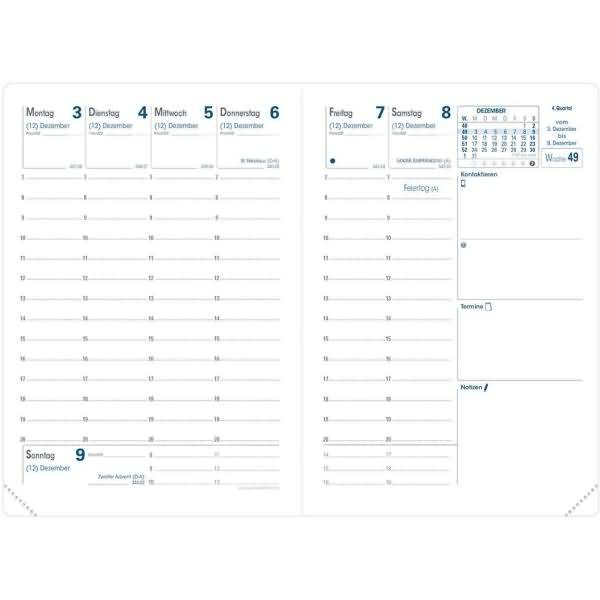 Kalender Tour 9x12,5cm Leder Tania koralle 2027-1