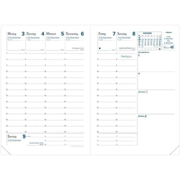 Kalender Tour 9x12,5cm Leder Tania lila 2027-1