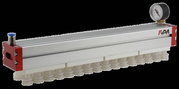 FIPA FSG.PG60.516.3C20C2, Flächengreifer FSG 516 x 60 mm mit int. Ejektoren Strömungswiderstände 1,0 mm, Sauger Ø20 SI