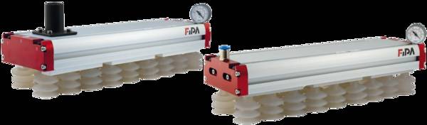 FIPA FSG.PG130.988.3C02C5, Flächengreifer FSG 988 mm mit internen Ejektoren Strömungswiderstände 1,0 mm, Sauger Ø40 SI