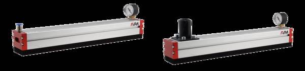 FIPA FSG.PG60.720.3F15C2, Flächengreifer 720x60 mm mit int. Ejektoren Strömungswiderstände 1,0mm, Dichtschaum sw 15 mm