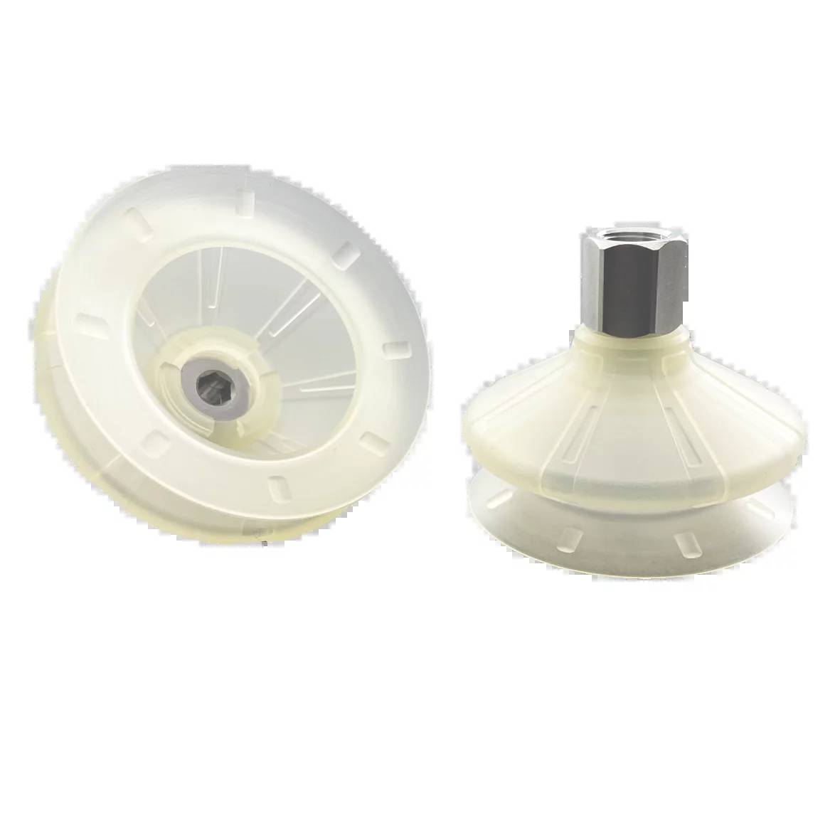 FIPA 22.064.351.18, Balgensauger Ø 64 mm (1,5 Balgen) TPU transparent, mit Anschluss G1/4-IG-0