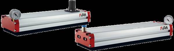 FIPA FSG.VG130.295.5F20C2, Flächengreifer mit Dichtschaum 295mm, Dichtschaum SW 20mm, m. integr. Ejektoren, Kugelventile