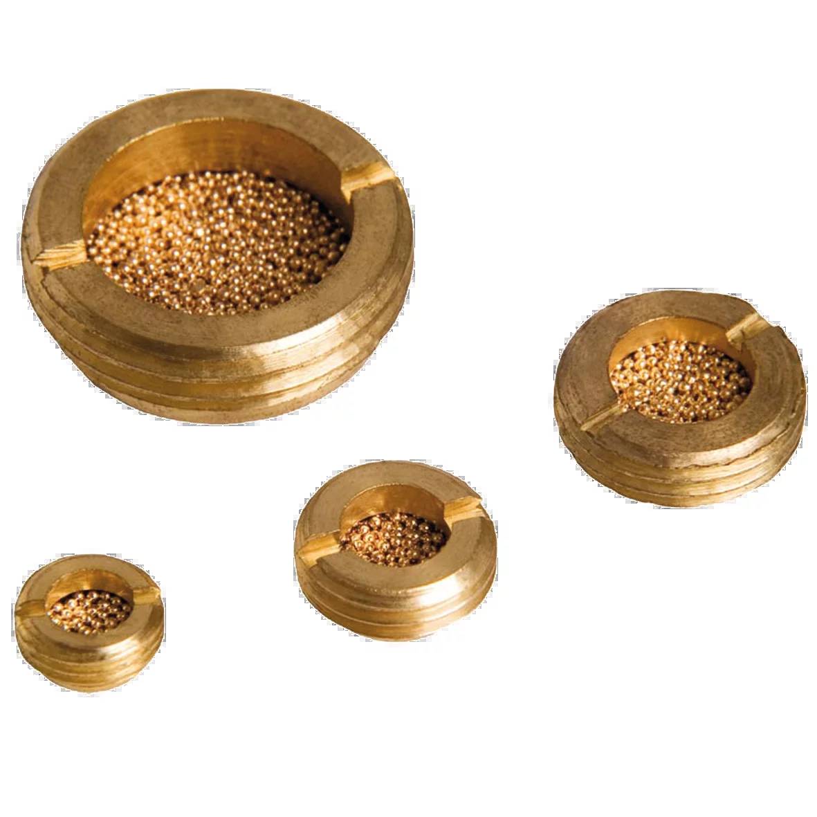FIPA 72.025, Schalldämpfer mit Filterfunktion G1/2-AG Messing mit Sintermaterial (bis +120°C)-0