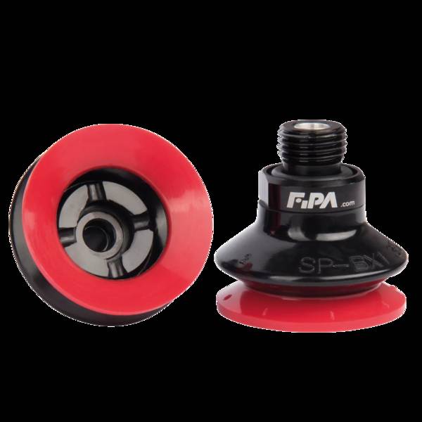 FIPA 22.037.258.16, Balgensauger Ø 37 mm (1,5 Balgen) Varioflex 30°/60°, mit Verschraubung G1/4-AG