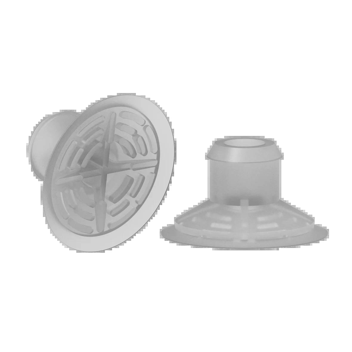 FIPA 102.036.342.2, Flachsauger Ø 36 mm Silikon transparent