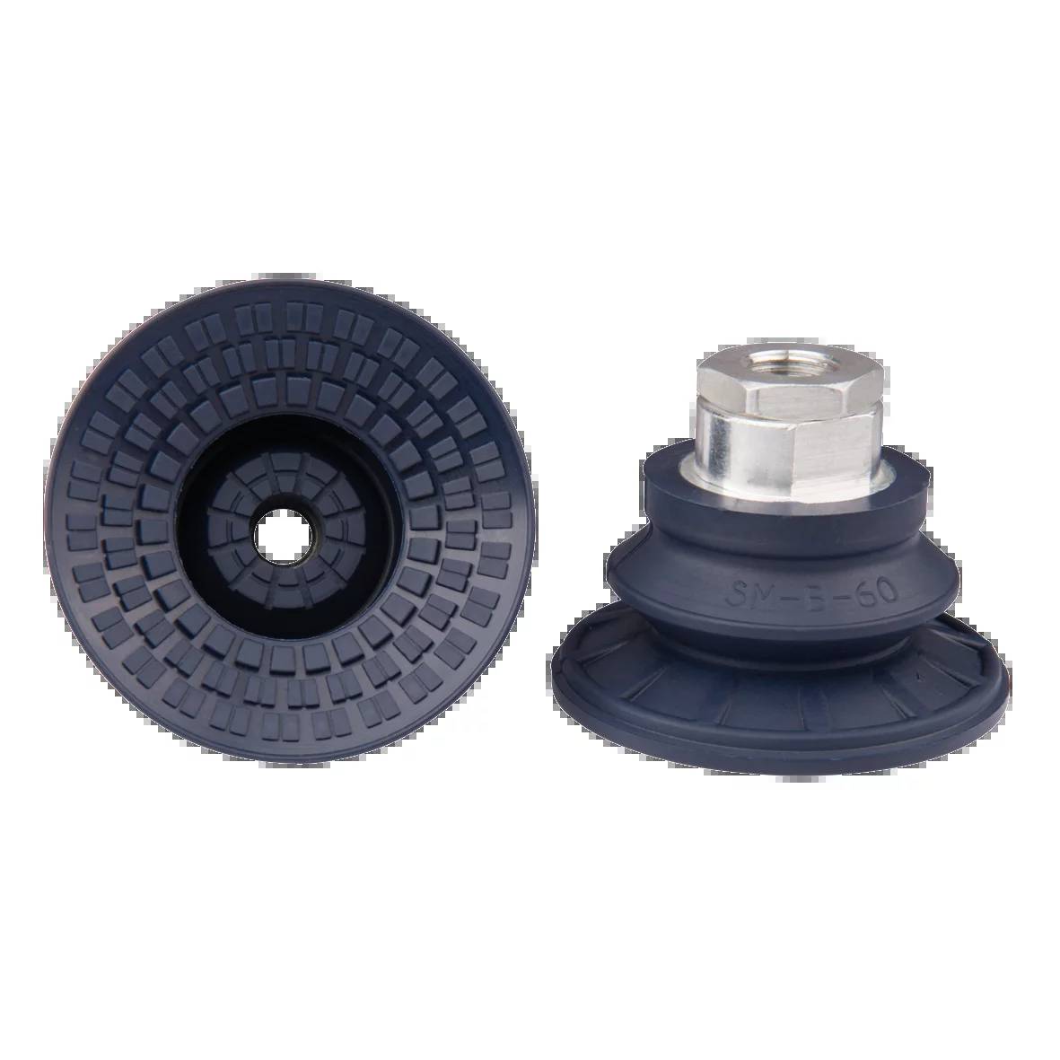 FIPA 22.060.190.1, Balgensauger Ø 63 mm (1,5 Balgen) NBR blau, mit Anschluss G1/4-IG-0
