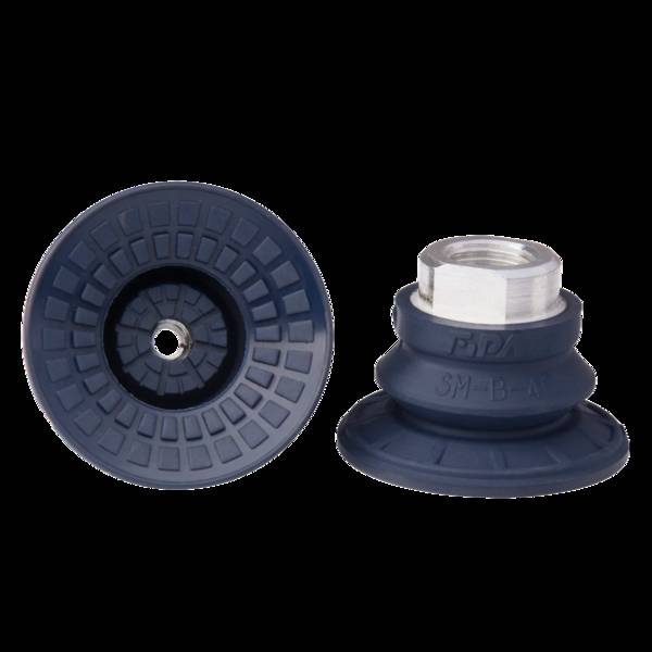 FIPA 22.040.178.1, Balgensauger Ø 42 mm (1,5 Balgen) NBR blau, mit Anschluss G1/4-IG