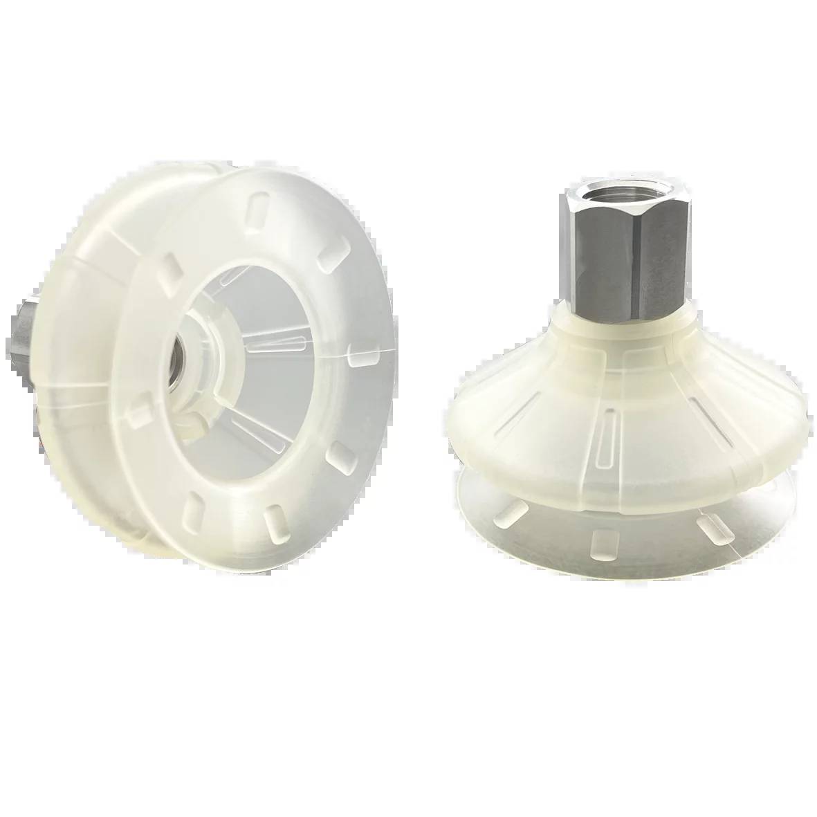 FIPA 22.054.349.18, Balgensauger Ø 54 mm (1,5 Balgen) TPU transparent, mit Anschluss G1/4-IG-0