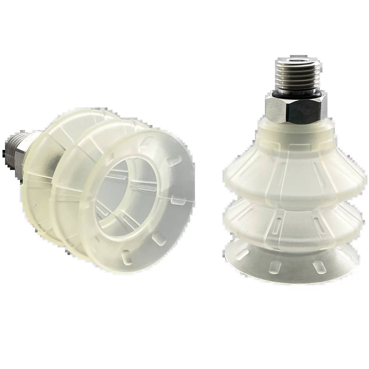FIPA 20.042.209.18, Balgensauger Ø 42 mm (2,5 Balgen) TPU transparent, mit Anschluss G1/4-AG-0