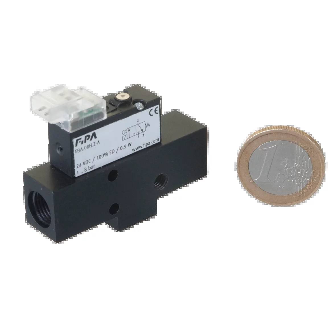 FIPA EBA.08H.2-A, Basis-Ejektor mit Abblas-Boost-Funktion Saugleistung 25 Nl/min, Vakuum 85%-0