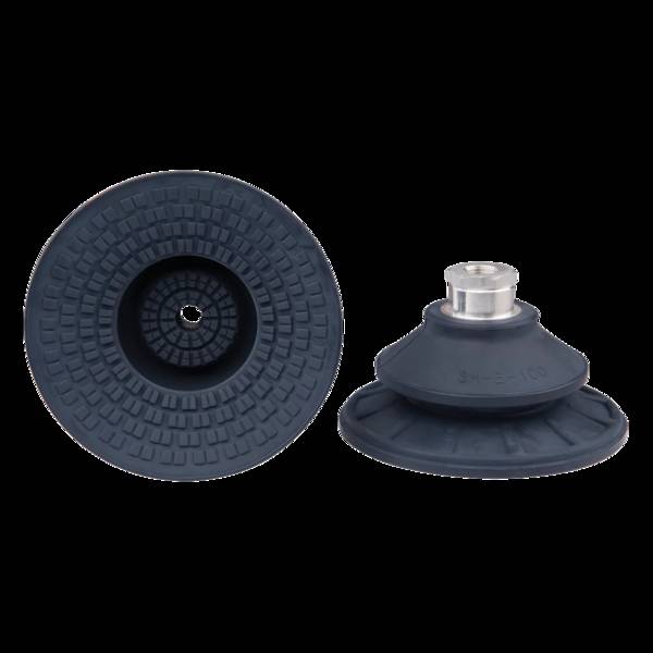 FIPA 22.100.202.1, Balgensauger Ø 103 mm (1,5 Balgen) NBR blau,mit Anschluss G1/4-IG