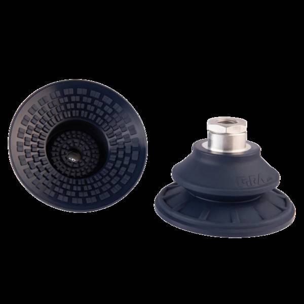 FIPA 22.080.196.1, Balgensauger Ø 83 mm (1,5 Balgen) NBR blau, mit Anschluss G1/4-IG