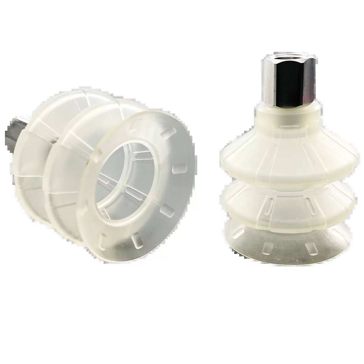 FIPA 20.052.210.18, Balgensauger Ø 52 mm (2,5 Balgen) TPU transparent, mit Anschluss G1/4-IG-0