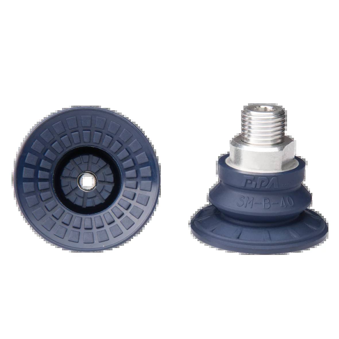 FIPA 22.040.177.1, Balgensauger Ø 42 mm (1,5 Balgen) NBR blau, mit Anschluss G1/4-AG-0
