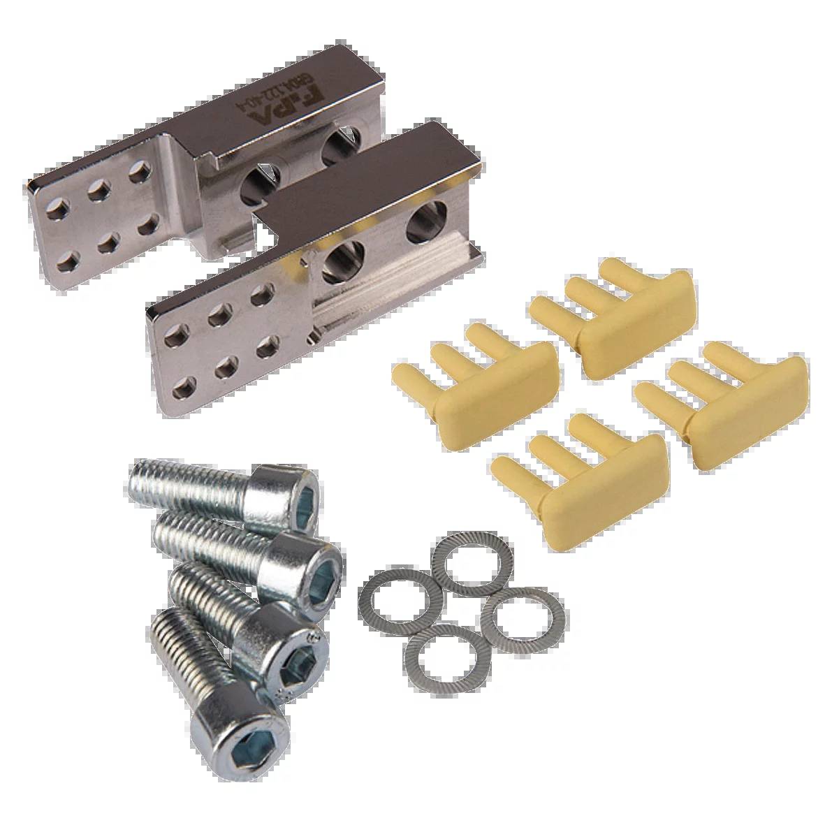 FIPA GR04.122-40-4, Grundbackensatz für 2 Finger Parallelgreifer 1.4305, HNBR gummiert, Länge 64 mm-0