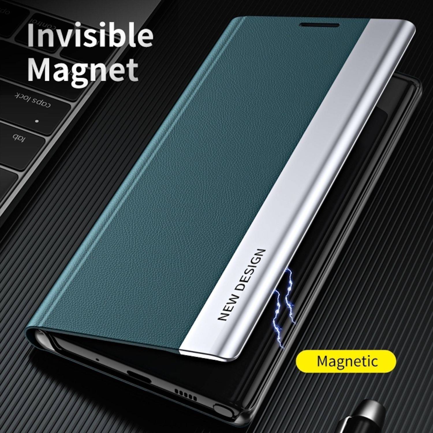 Handyhülle für Apple iPhone 17e / 16e Flip Kunstleder Schutz Cover Hülle Schwarz-2