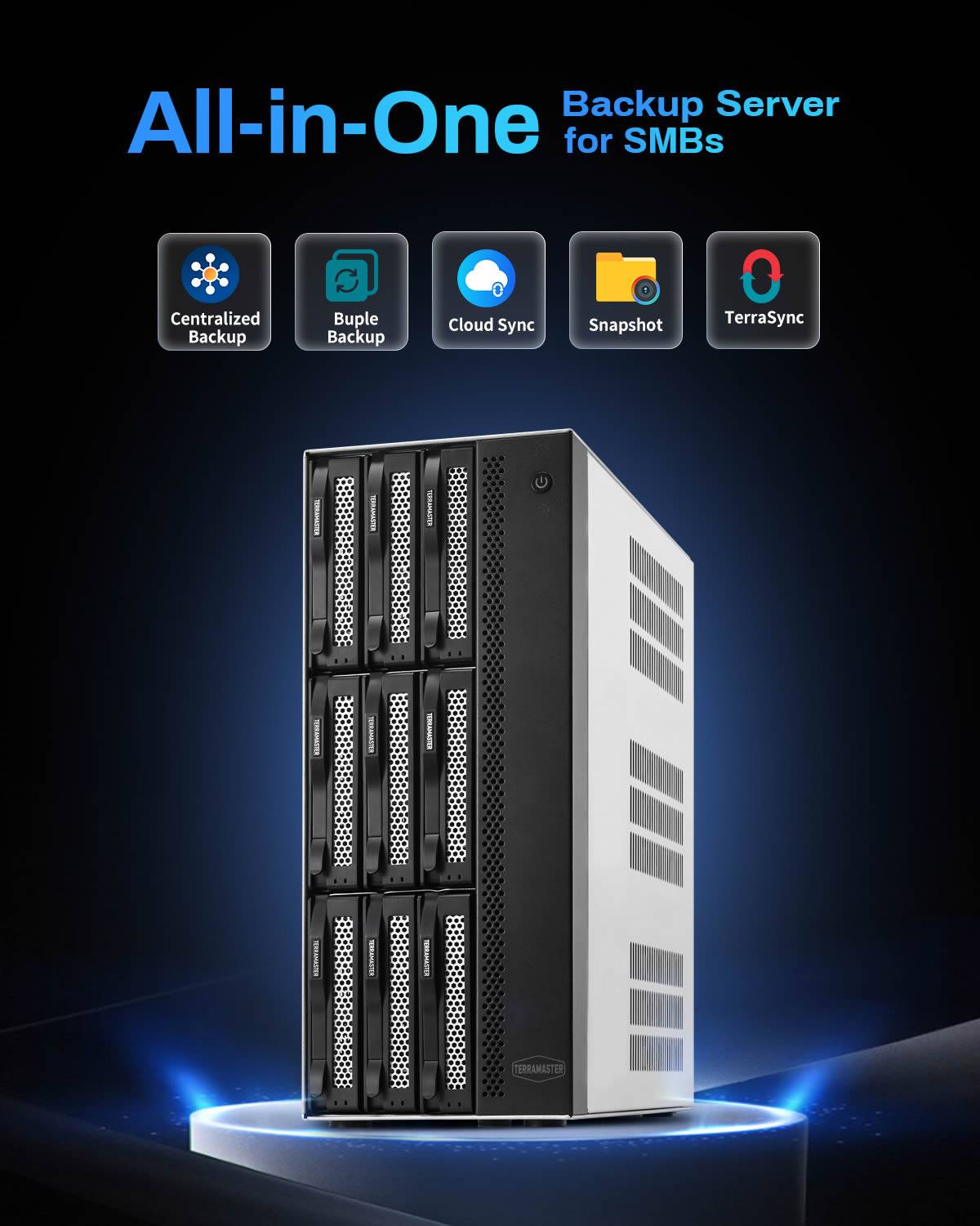 TERRAMASTER - T9-500 Pro 9bay NAS 10-Core DDR Diskless-0