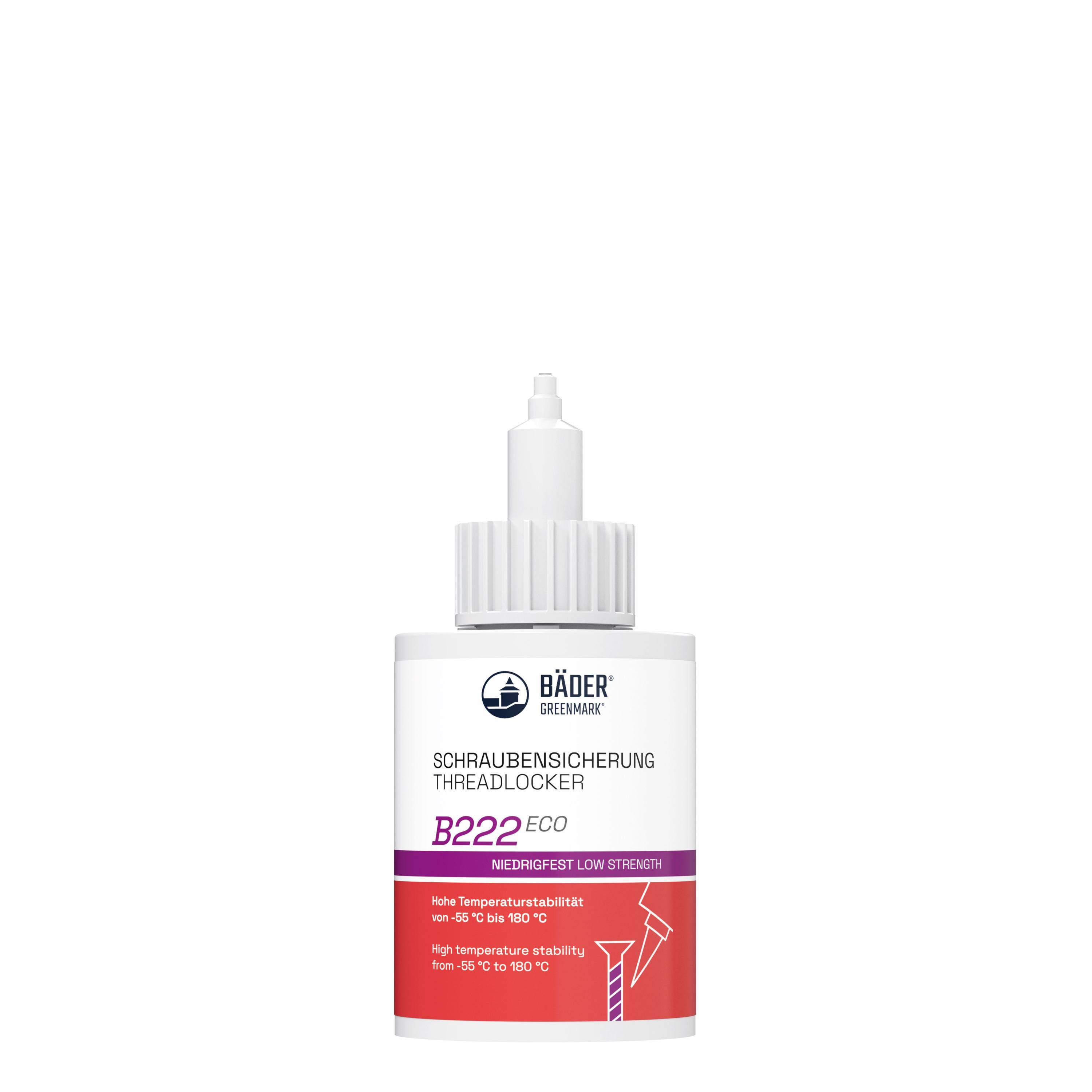 Lackfabrik Bäder Schraubensicherung B222 Eco Niedrigfest Lila Ziehharmonikaflasche 50 ml-0