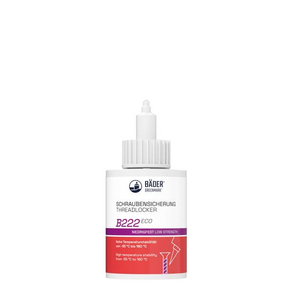 Lackfabrik Bäder Schraubensicherung B222 Eco Niedrigfest Lila Ziehharmonikaflasche 50 ml